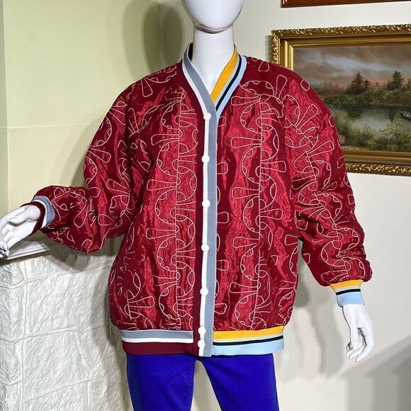 NWT Kimchi Blue Urban Outfitters Duncan Quilted Oversized Varsity Jacket - Picture 3 of 15